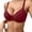 Red, variant on Women's Thin Solid Color Comfortable Breathable Push Up Bra with Underwire Triple , Ergonomic Design, Easy to Clean
