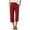 *Wine, variant on ClodeEU Women's Stretch Waist Cargo Capri Pants with Button and Zip,Casual Outdoor Hiking Cropped Trousers Khaki,Womens Plus XL