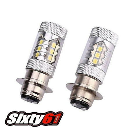 

Sixty61 LED Headlight Bulbs for Yamaha YFZ450 YFZ 450 YFZ450R 2004-2015 2016 2017 2018 HID 35W White