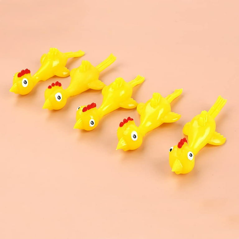 16 Pcs Slingshot Chicken Rubber Chicken, Stretchy Funny Rubber