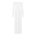 thumbnail image 1 of XASZHN Vêtements de Maternité Robe d'Alimentation Fournisseur Robe de Maternité Femmes Manches Longues en Maille Robe de Séance Photo Blanche G, 1 of 7