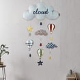 thumbnail image 4 of Lindo móvil de techo con forma de nube para guardería de bebé, juguete hecho a mano, decoración para colgar en la pared, guirnalda Globo aerostático, 4 of 7