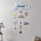 thumbnail image 4 of Decoración nórdica de pared con forma de nube para la habitación de niñas, colgante para bebé Globo aerostático, 4 of 7
