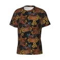 thumbnail image 3 of Rocae Embroidery Chicken Rooster And Sunflowers for Men's Moisture-Wicking Crew Tee - T-Shirt for Sports, Outdoor Activities, and Casual WearSmall, 3 of 9