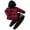 Red, variant on URMAGIC URMAGIC Toddler Boys Long Sleeve Plaid Hooded Shirt Drawstring Jogger Pants Outfits