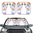 thumbnail image 2 of Qekee LGBT Gnomes Foldable Car Sun Shade - 2-Pack, Car Windshield Sunshades, Foldable - Large, 2 of 7