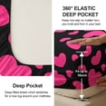 thumbnail image 3 of Flymme Full Sheet Set for Girls Women,4 Piece Rose Red Love Heart Pattern Bedding,Microfiber Soft and Breathable Bed Sheets for Valentines Day Bedroom Romantic Decor, 3 of 8