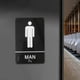 thumbnail image 2 of Letrero de baño Macarena Con Acrílico Braille para restaurante puerta pública o pared hombres, 2 of 6