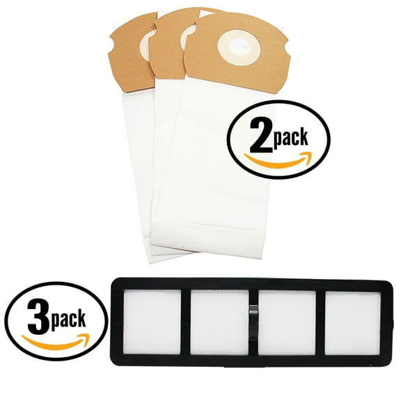 6 Replacement Eureka AirSpeed AS1051A Vacuum Bags & 3 HEPA Filter - Compatible Eureka AS Vacuum Bag & EF-6 Filter