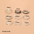 thumbnail image 4 of Up to 65% Off Women Bohemian Vintage Silver Stack Rings Above Knuckle Blue Rings Set Necklace Rings Earring Jewelry on Clearance, 4 of 6