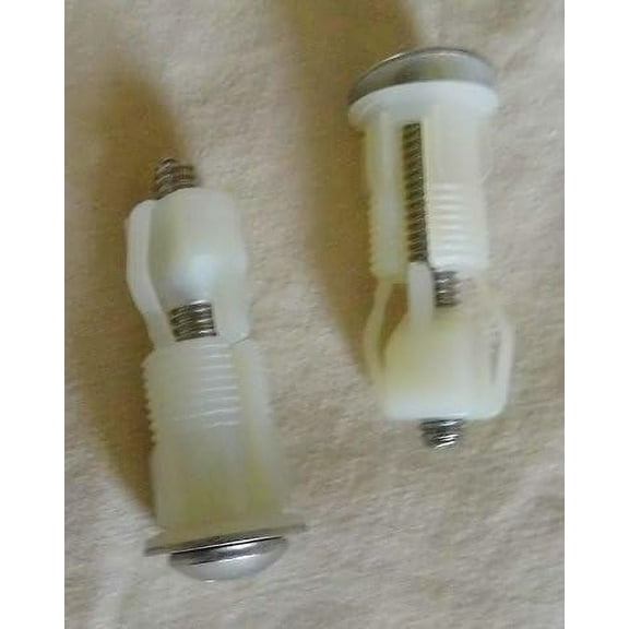 Toilet Lid Seat Fittings, White Nylon Screws by NuFlush