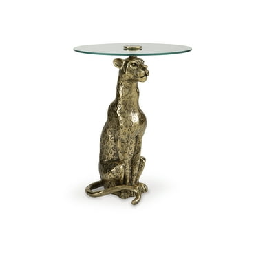 Signature Design by Ashley Vallain Accent Table, Antique Gold Finish