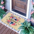thumbnail image 5 of 4th of July Door Mat,American Flag Flower Indoor Outdoor Non-Slip Patriotic Summer Doormat,Entryway Front Porch Fourth of July Independence Day Welcome Door Mats for Entrance Decor 30" x 17", 5 of 6