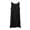Black, variant on Antinious Women Trendy Long Style Nightgown Tank Ruffle Hem Loose Sleeveless Soft Pleated Solid