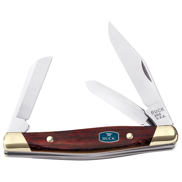 Buck Cadet 3 Blade Pocket Knife with Rosewood Handle