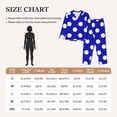 thumbnail image 4 of Picia Blue And White Polka Dot Pattern Women’s Long-Sleeve Sleepwear Set - Soft 2-Piece Loungewear with Pockets, Comfy PJs for Relaxing Nights-Small, 4 of 7