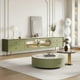 thumbnail image 5 of Table Modern Saddle Leather TV Cabinet Girl Monitor TV Stands Television Chest of Drawers Moveis Living Room Furniture for Tv My Lux Decor Round, 5 of 32