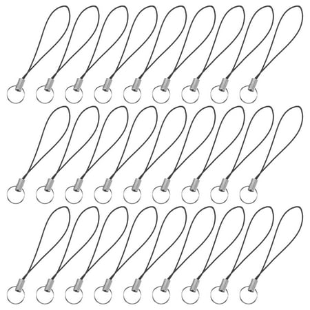 FOMIYES 100Pcs Keyring Strap Diy Mobile Phone Rope Polyester Alloy For General Users