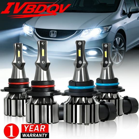 For Honda Civic 2006 2007 2008 2009 2010 2011 Led Headlight Bulbs High/Low Beam,Brighter than Halogen