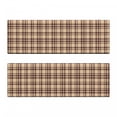 thumbnail image 2 of Tan and Brown Bench Cushion Set of 2, Old Fashioned Check Plaid Pattern Scottish Tartan Inspired Geometric Design, Standard Size Foam Pad and Decorative Cover, Tan Brown, by Ambesonne, 2 of 4