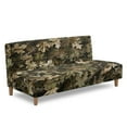 thumbnail image 2 of Xoenoiee Hunting Camo Print Stretch Futon Slipcover Armless Futon Bed Cover Furniture Protector Without Armrests with Elastic Bottom for Kids, Soft Jacquard Fabric Armless Futon Cover, 2 of 7