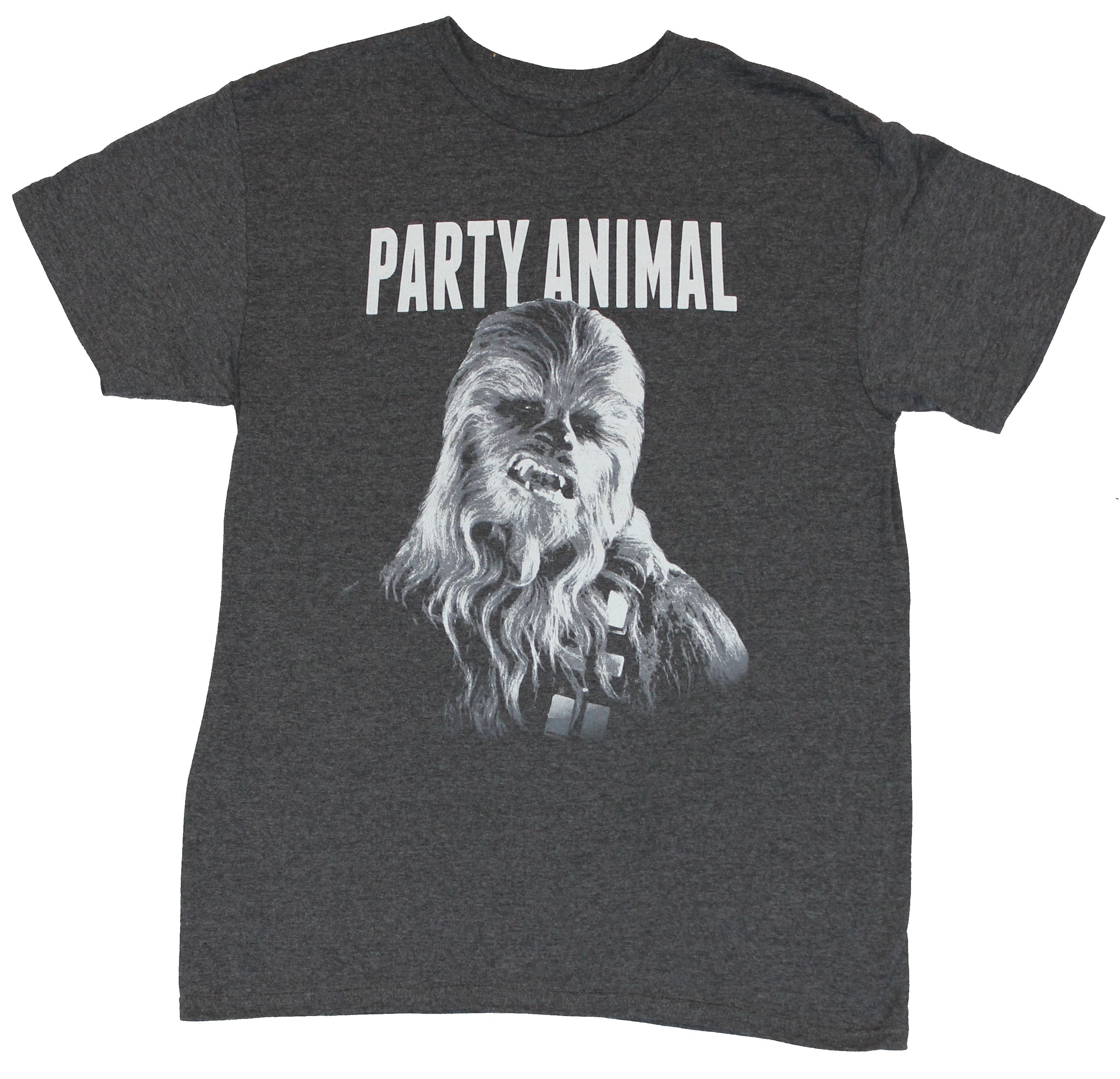 Black Star Wars Men's Animals Chewie Short Sleeve T-Shirt Medium 