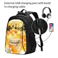thumbnail image 2 of Easygdp Honey Bee Mochila para Laptop de Viaje con Puerto USB, Mochila para Laptop con Puerto de Carga USB para Mujeres y Hombres, 2 of 7