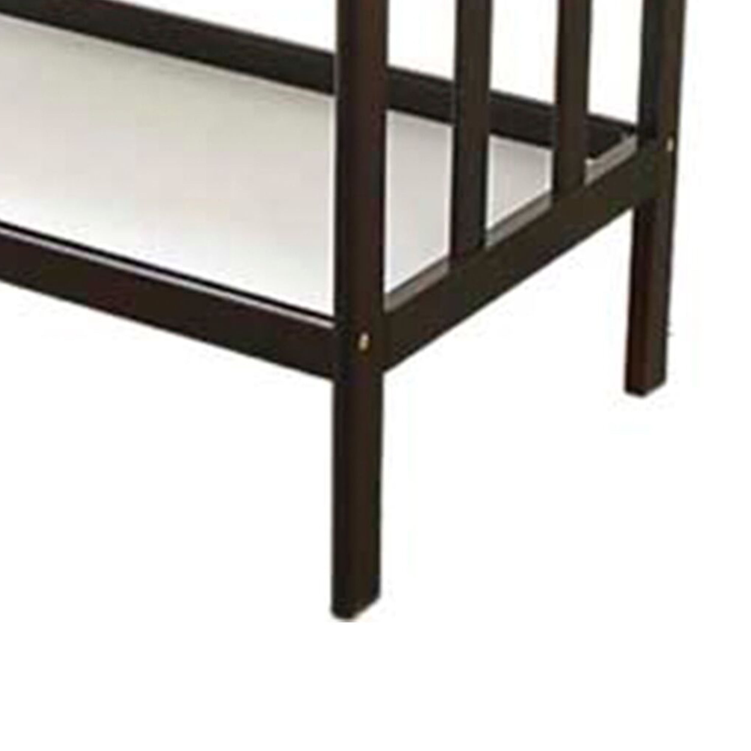 Wood Changing Table with Two Storage Shelves