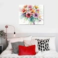 thumbnail image 5 of Orinice  Wildflower Botanical Canvas Wall Art, Spring Colorful Pink Yellow Bottle Flower Farmhouse Nature Watercolor Botanical Floral Prints Painting Bedroom Living Room Decor, 5 of 6