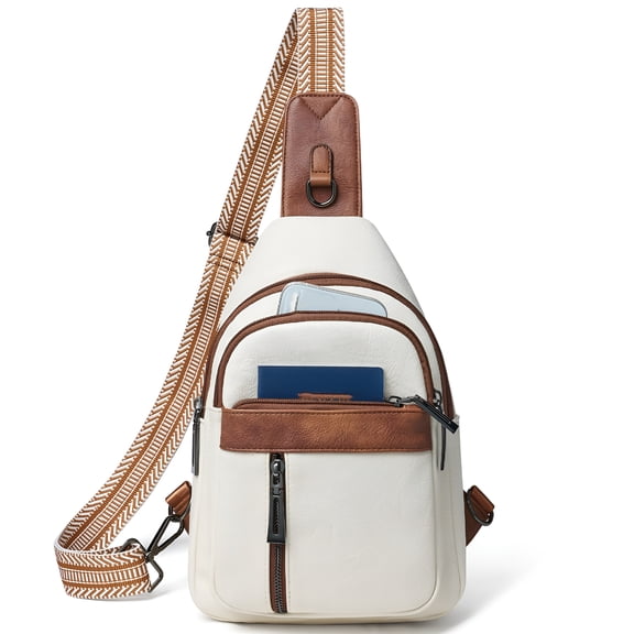 GASTROPOD 7L PU Leather Sling Bag, Crossbody Fanny Pack for Travel and Daily Use, Hands-Free Unisex Chest Backpack, Sling Bag for Women
