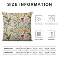 thumbnail image 5 of ERAPDAUR  Floral Throw Pillow Cushion Cover, Vintage Garden Plants Herbs Flowers Botanical Classic Design Art, Decorative Square Accent Pillow Case 22x22in, 5 of 5