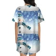 thumbnail image 3 of Xecao Christmas Snowman In The Snow print Swimsuit for women, Summer-ready, sporty style.Quick-dry fabric. Many sizes & colors., 3 of 9