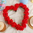 thumbnail image 6 of Artificial Heart Wreath, Valentine's Day Wreath, Red Cloth Heart-Shaped Garland, 13.77x12.59 inch, Front Door Decoration, Wedding Party Decor, Indoor Home Decor, Romantic Gift, 6 of 9