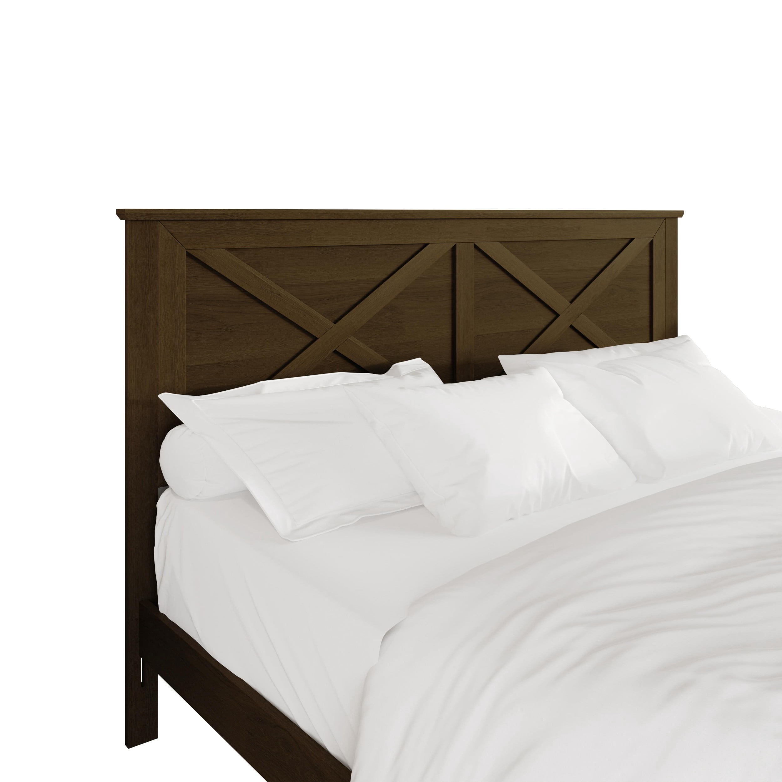 Home Design Raleigh King Wood Headboard, Brown