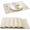 thumbnail image 2 of CHUNYAN Placemats Set of 6 Leather Table Mats, Heat Resistant, Easy to Clean, Waterproof, Washable, Modern Outdoor Placemats, 2 of 7
