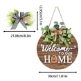 thumbnail image 3 of Tkrady 14 Cute Icons Interchangeable Seasonal Welcome Sign Front Door Decoration, Rustic Round Wood Wall Hanging Outdoor, Farmhouse, Porch, for Spring Summer Fall Winter All Seasons Holidays, 3 of 6