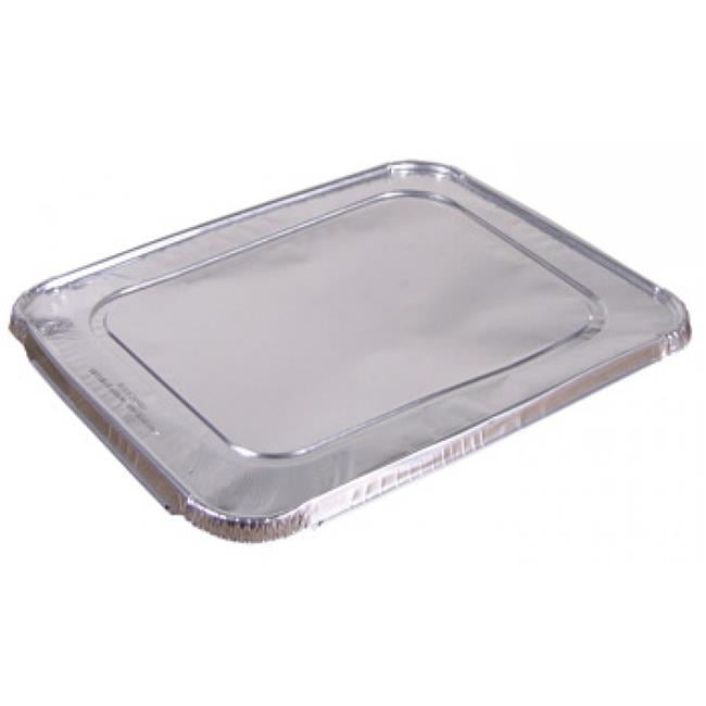 Pactiv Y101230 CPC Half Size Aluminum Foil Steam Table Pan Lid, Case of