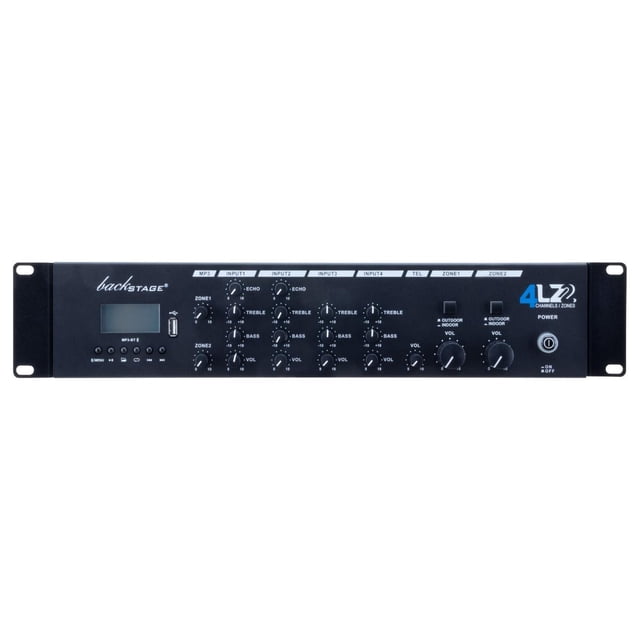 Amplificador Backstage 4LZ2 4 canales 2 zonas 1000w