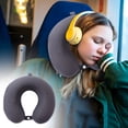 thumbnail image 2 of LAMIRO U Shaped Pillow For Neck,100% Pure Memory Foam U Shaped Neck Pillow,Memory Foam Neck Pillow,Neck Pillow For Pain Relief Sleep,Curve Pillow,Cervical Pillow,Neck Pillow For Recline, 2 of 7