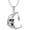4, variant on Skull Necklace 925 Sterling Silver Moon Pumpkin Skeleton Pendant Necklace Gothic Halloween Jewelry Gifts for Women
