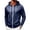1#Navy, variant on Men's Full Zip Waffle Knit Hoodie – Cardigan Sweatshirt for Spring Autumn, Lightweight Jacket with Hood, Textured Pullover for Layered Outfits & Weekends,Light Gray M