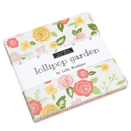Garden Quilting Fabric - Lollipop Garden Moda Charm Pack by Lella Boutique; 42 - 5