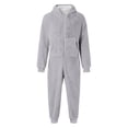 thumbnail image 3 of Boys Fleece Hooded Onesie Pajamas Kids Long Sleeve Zip-Front One Piece Fuzzy Sleepwear Jumpsuit with Pockets Winter Warm Loungwear, 3 of 6
