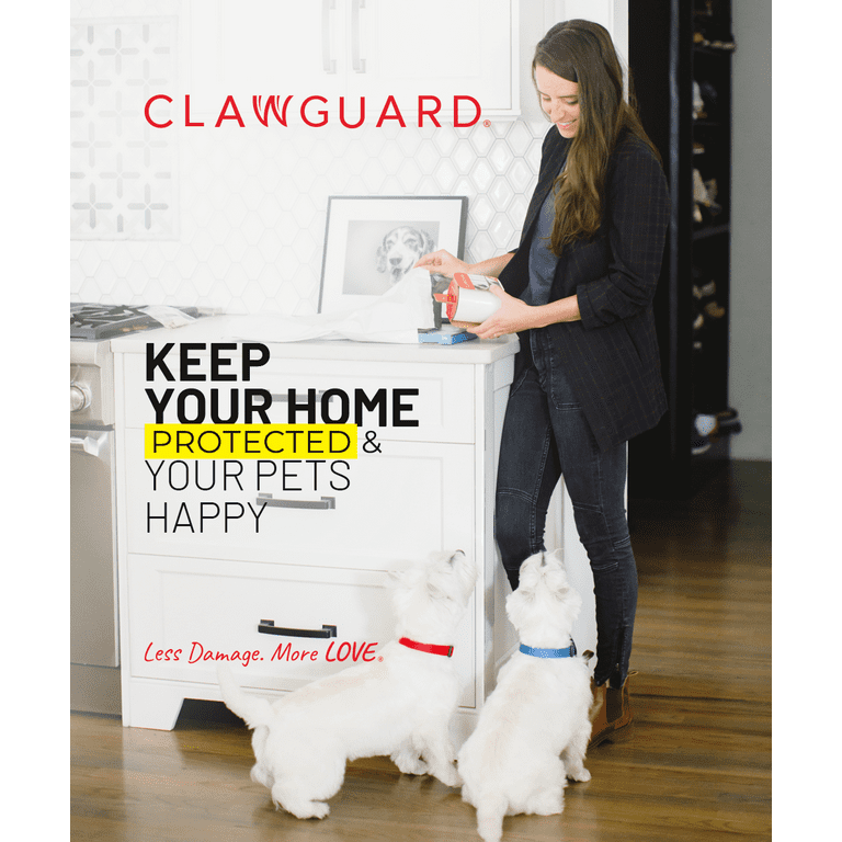CLAWGUARD Scratch-Shield - Strong Transparent Protection to Shield from Pet  Damage to Drywall, Doors and Screen Doors. Keep Paws Safe and Home Clean.