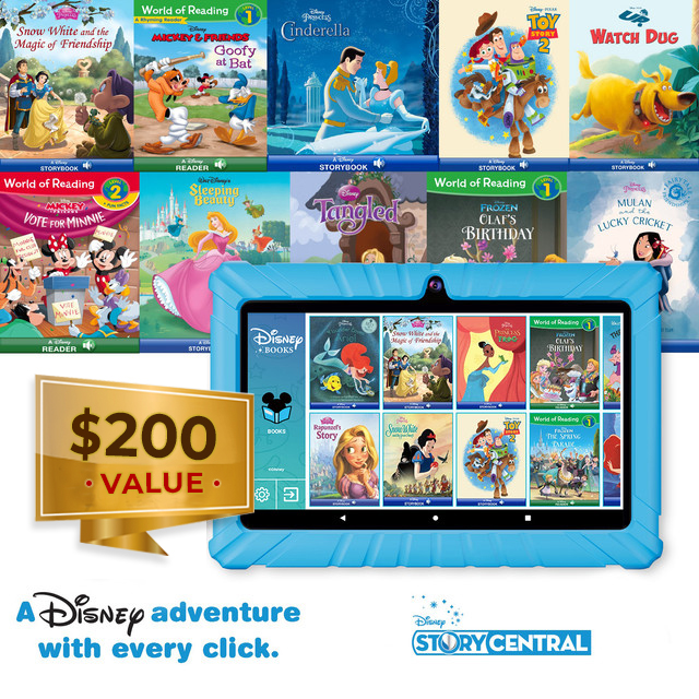 Contixo 7" Kids Tablet 32GB, 50+ Disney Storybooks, Kid-Proof Case (2023 Model) - Blue - image 11 of 13