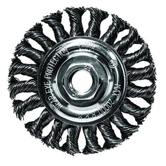 Century Drill & Tool CY76049 4 x 0.63 x 11 in. Knotted Wire Wheel Brush