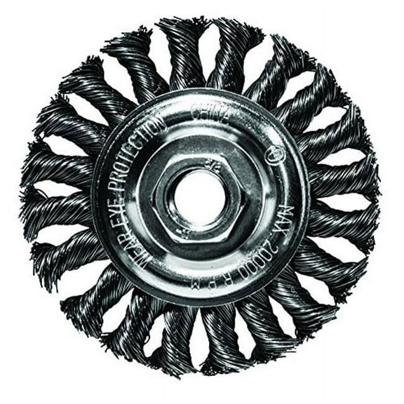 4 x 0.63 x 11 in. Knotted Wire Wheel Brush
