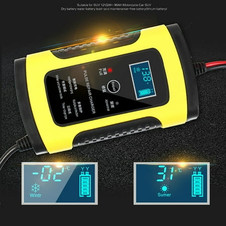 

Farfi 12V 6A LCD Display Power Supply Full Automatic Battery Charger for Car Motor