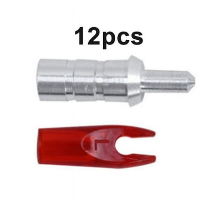 Sunshine Outdoor Archery Arrow Aluminum Nock Pin Plastic Tail Set ID6.2mm DIY Shaft