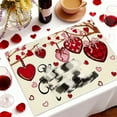 thumbnail image 2 of JoyMoreHome Valentine Day Linen Placemat, Easy to Clean, 11.8x17.7 Inch Durable Non-Slip Placemat for Holiday Party, Home Gathering, Diningroom, 2 of 6